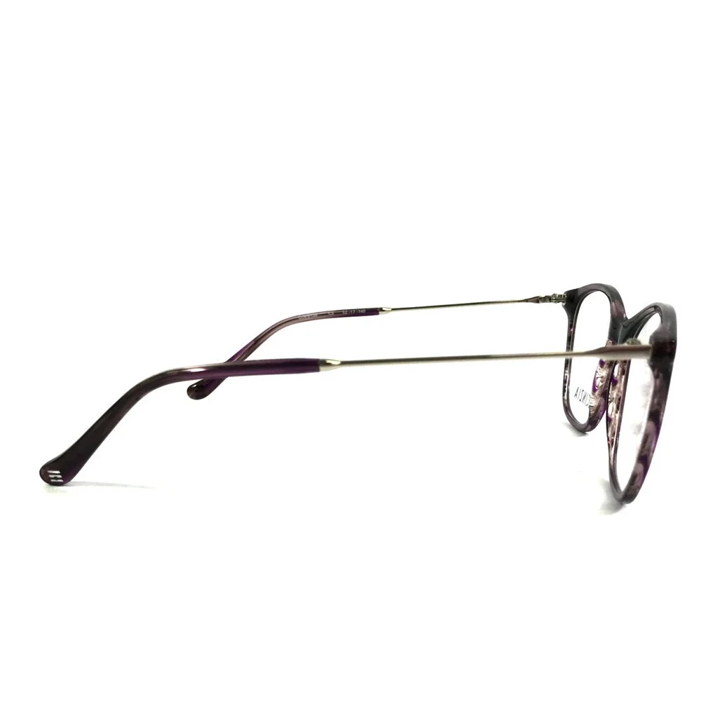 Cinzia Eyeglasses Frames CIN-5135 C3 Purple Horn Silver Cat Eye 52-17-140